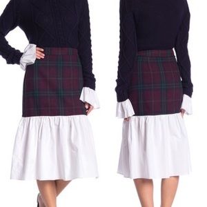 English Factory Tartan Plaid Combo Skirt